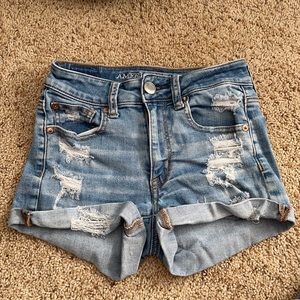 american eagle hi rise shorts